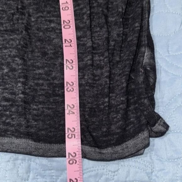 So Womens Relaxed Fit Black/Gray 3/4 Sleeve Top With Tie Hem XXL - Picture 5 of 8